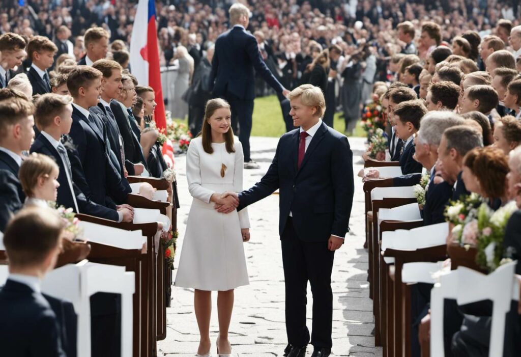 Nastolatek odmawia podania ręki prezydentowi Słowacji podczas ceremonii