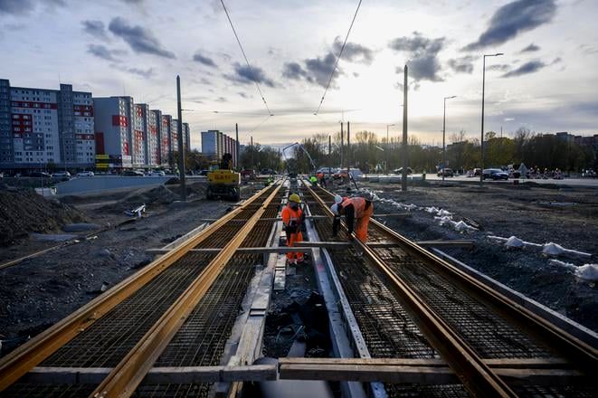Przedłużenie linii tramwajowej na Petržalkę w Bratysławie zostanie uruchomione do końca maja
