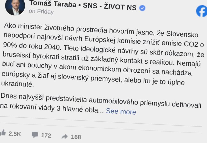 Minister środowiska krytykuje "ideologiczny" plan klimatyczny UE