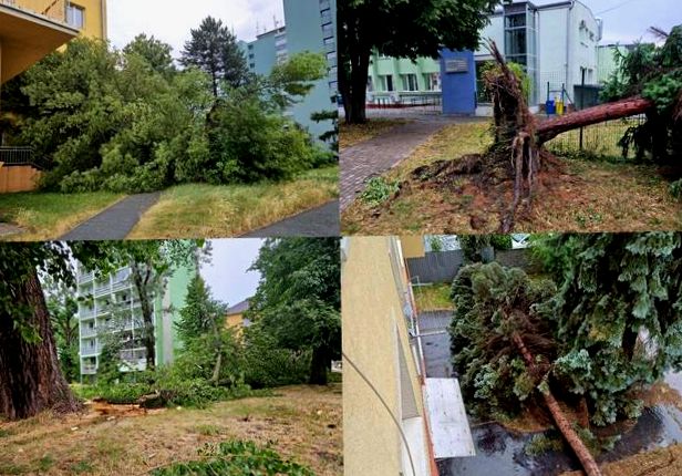Przegląd wiadomości: Latające dachy, powalone drzewa – potężna burza uderza we wschodnią Słowację