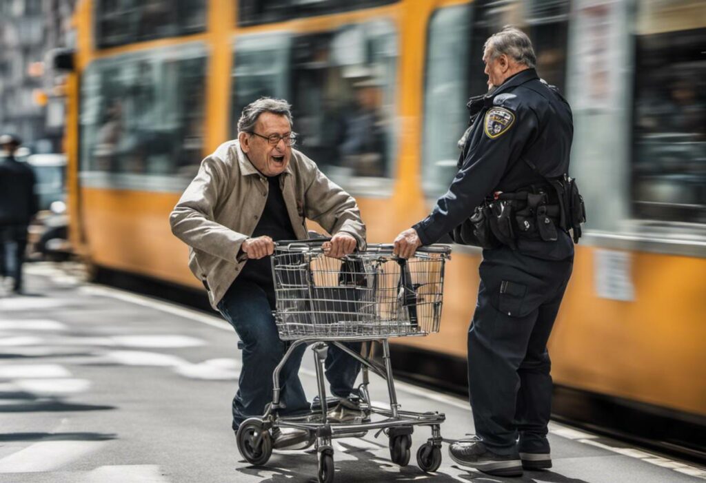 Mężczyzna z chodzikiem aresztowany po nękaniu pasażerów tramwaju